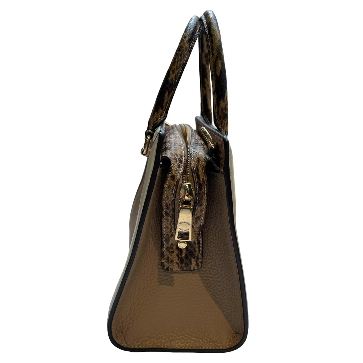 COACH Leather Willis Top Handle Handbag Tan, Beige, Brown Gold Hardware Co44