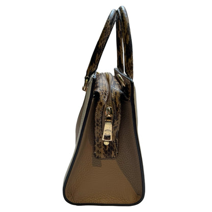 COACH Leather Willis Top Handle Handbag Tan, Beige, Brown Gold Hardware Co44