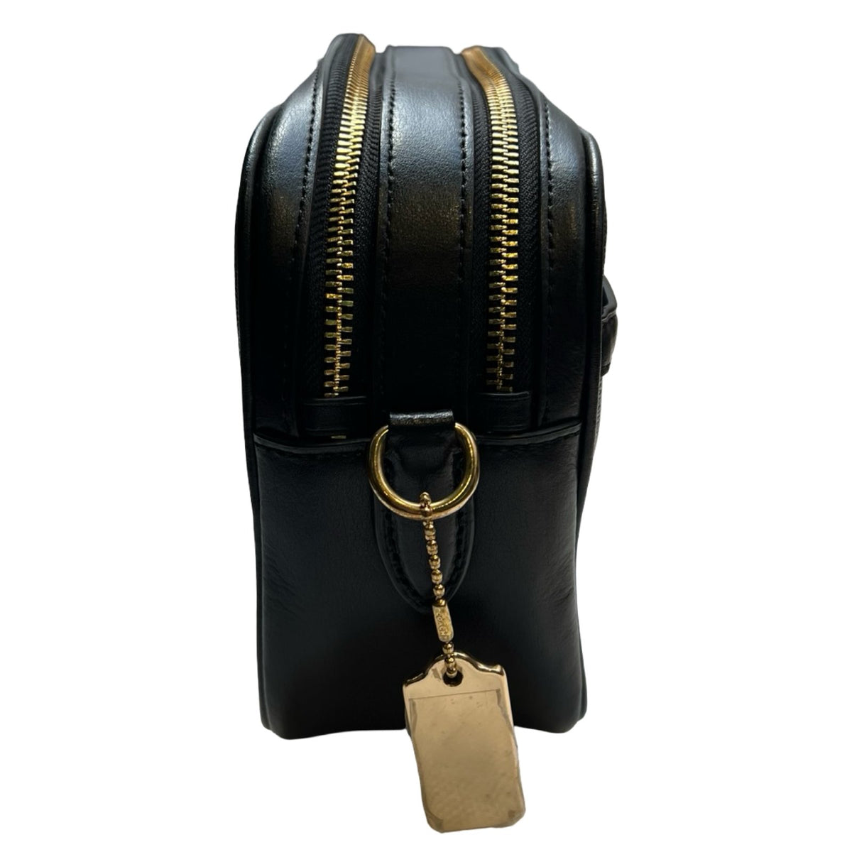 COACH Signature Canvas Camera Bag Crossbody Bag Brown, Black Gold Hardware Co86