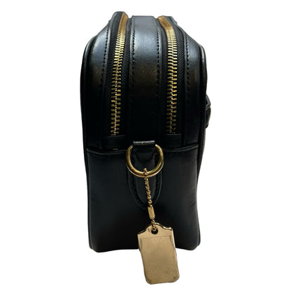 COACH Signature Canvas Camera Bag Crossbody Bag Brown, Black Gold Hardware Co86