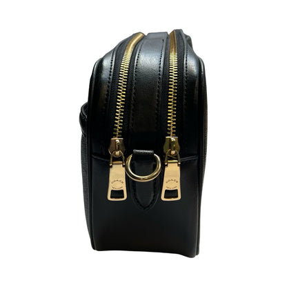 COACH Signature Canvas Camera Bag Crossbody Bag Brown, Black Gold Hardware Co86