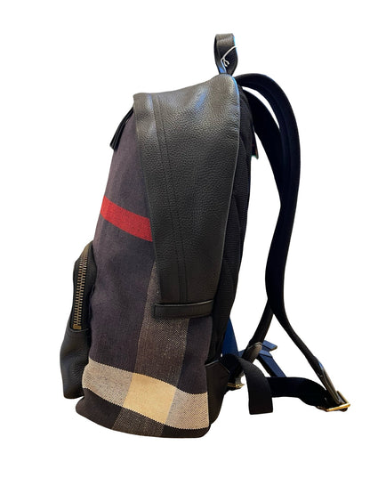 BURBERRY Leather, Canvas Backpack Backpack Black, Brown, Red, Beige Gold Hardware BU1233