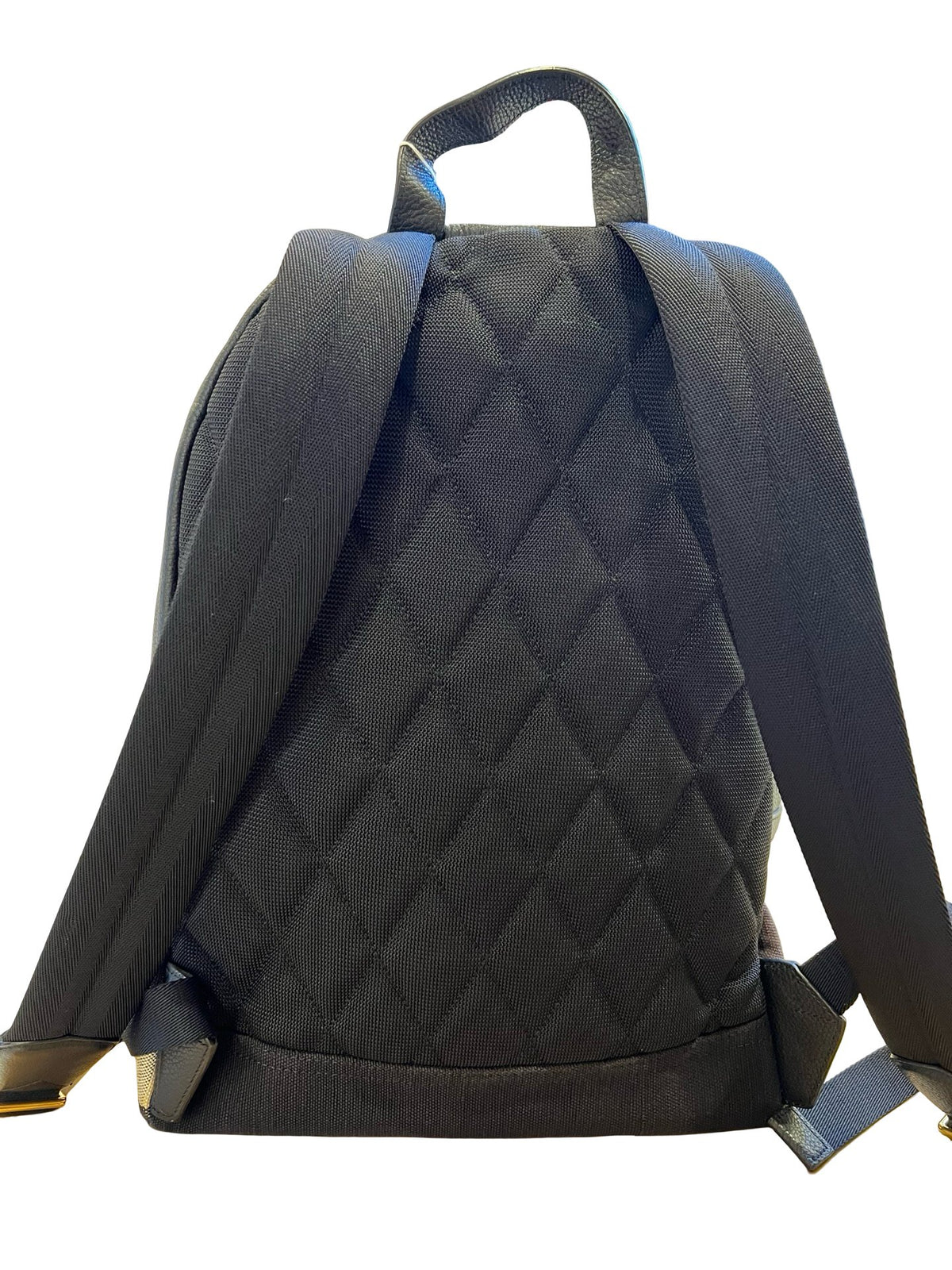 BURBERRY Leather, Canvas Backpack Backpack Black, Brown, Red, Beige Gold Hardware BU1233