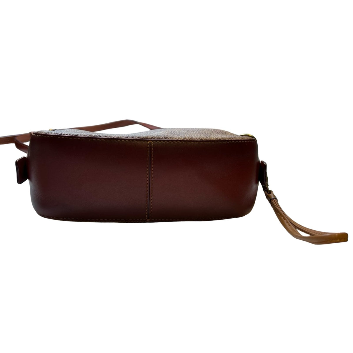 COACH Canvas & Leather Camera Bag Crossbody Bag Brown, Rust Brass Hardware CO42