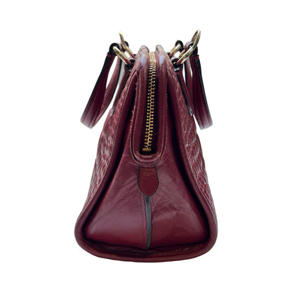 COACH Leather Unknown Satchel Dark Red Gold Hardware CO81
