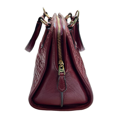COACH Leather Unknown Satchel Dark Red Gold Hardware CO81