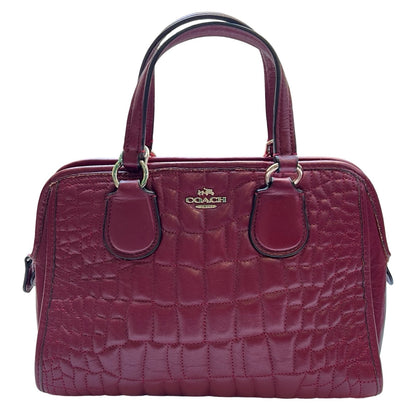 COACH Leather Unknown Satchel Dark Red Gold Hardware CO81