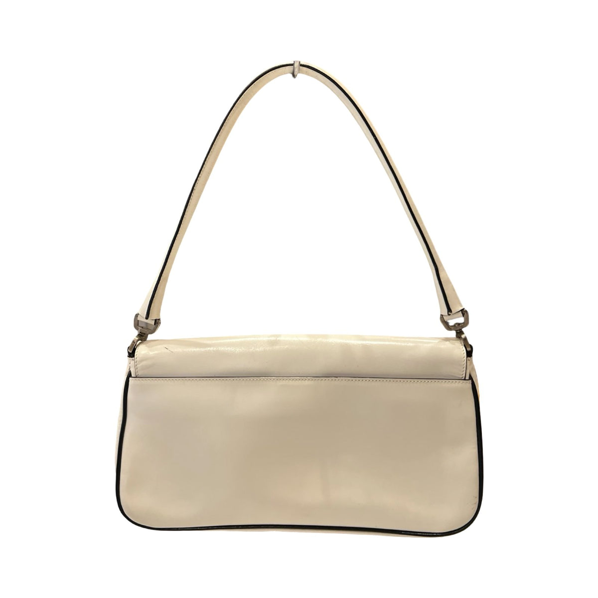 PRADA Leather Shoulder Bag Shoulder Bag White Silver Hardware PR220