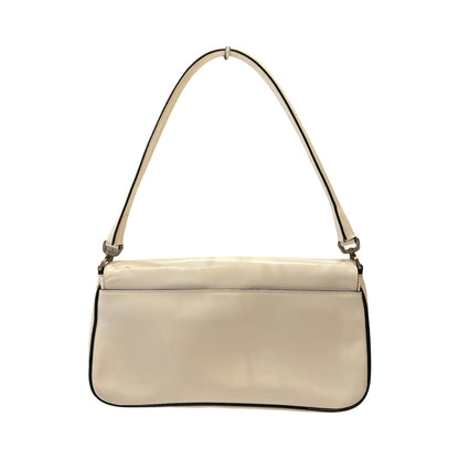 PRADA Leather Shoulder Bag Shoulder Bag White Silver Hardware PR220