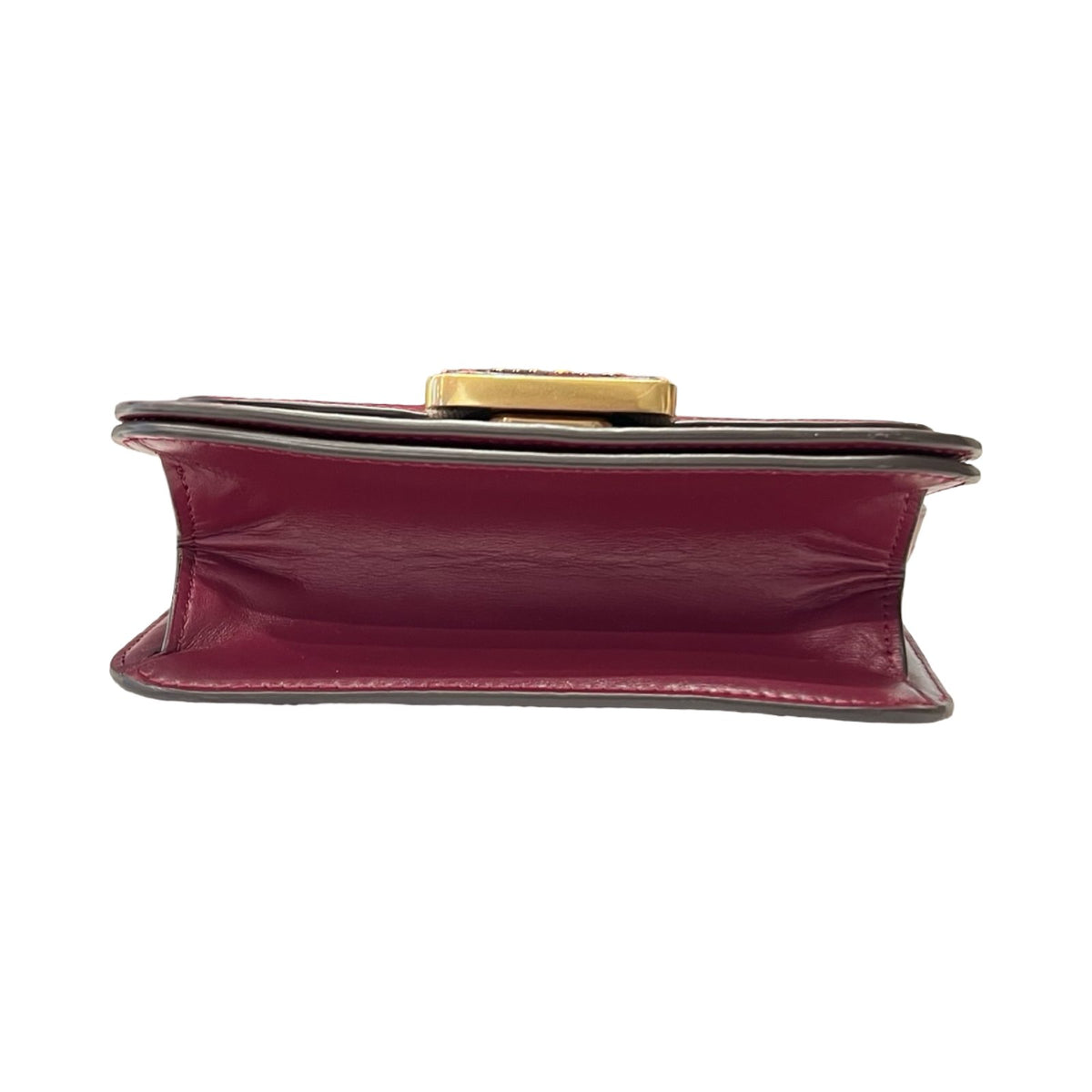 COACH Canvas and Leather Georgie Saddle Bag Shoulder Bag Maroon Gold Hardware CO49