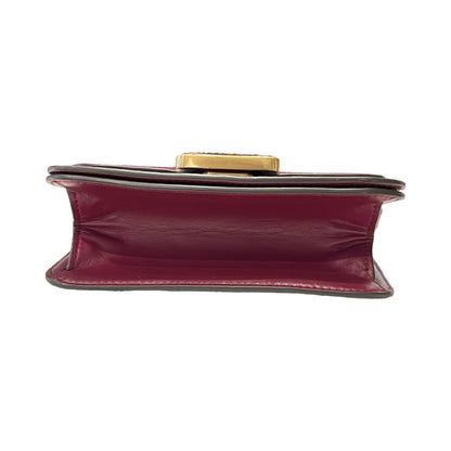 COACH Canvas and Leather Georgie Saddle Bag Shoulder Bag Maroon Gold Hardware CO49