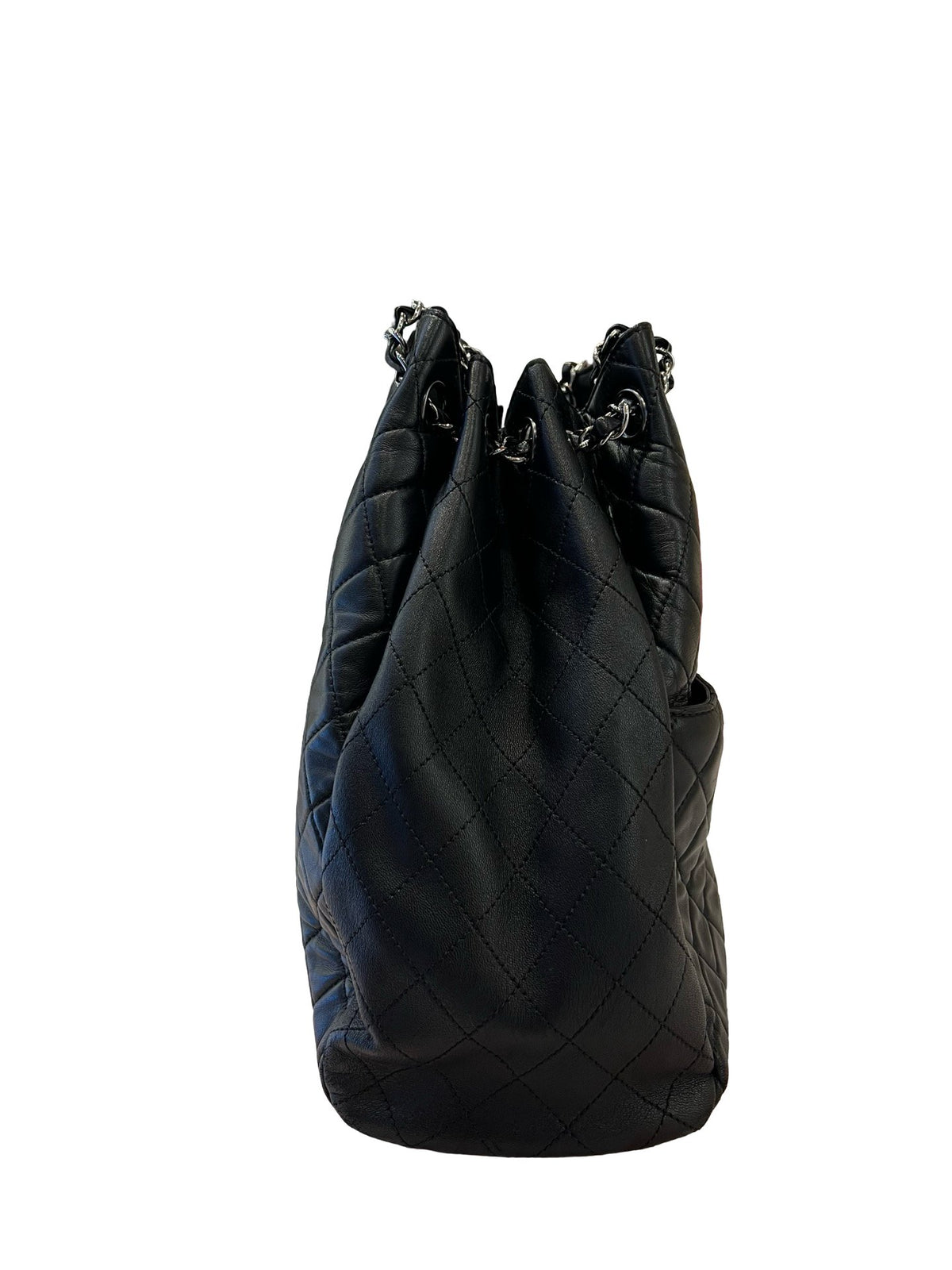 CHANEL Lambskin Quilted Backpack Backpack Black Silver Hardware TM1