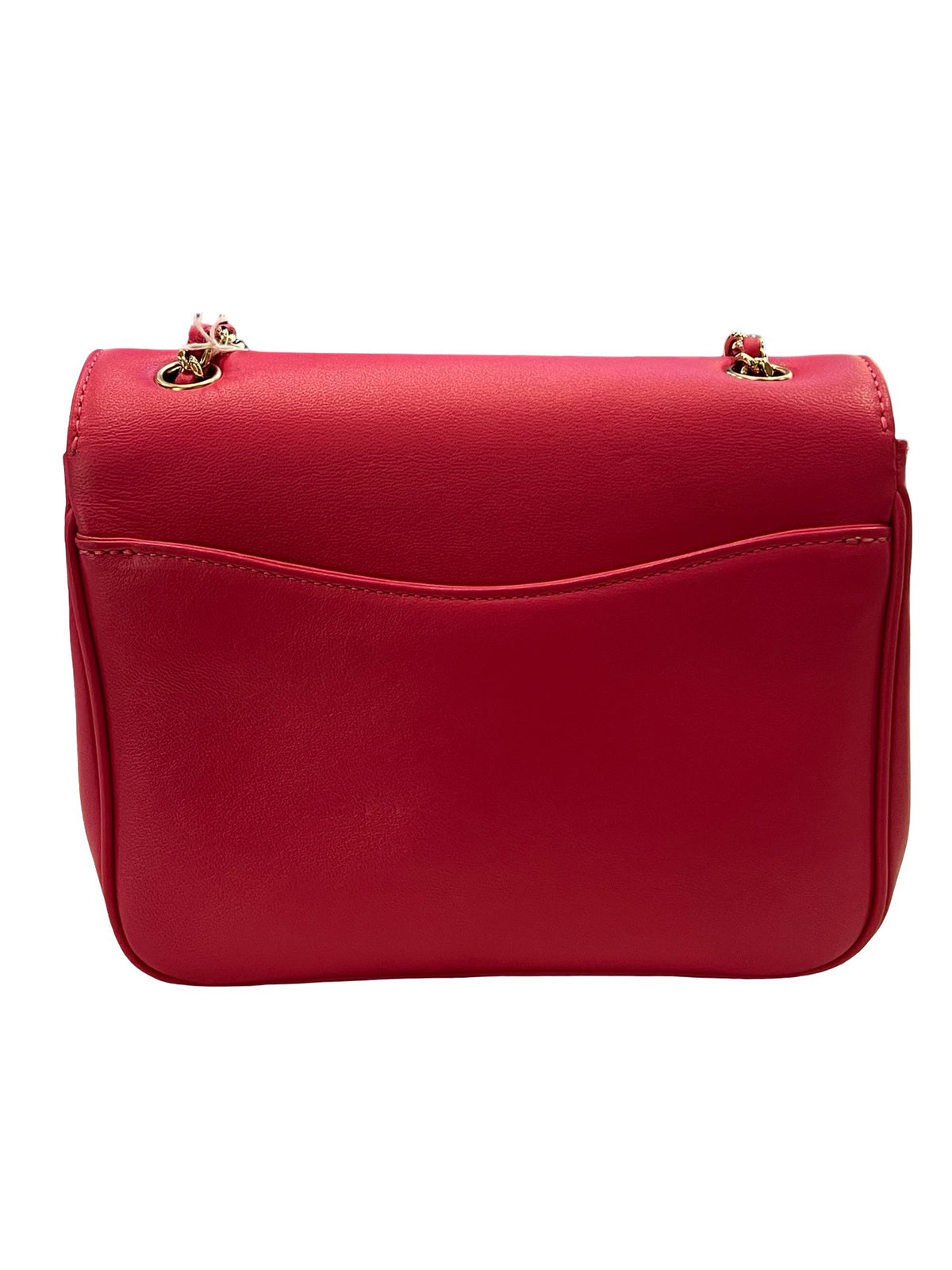 CHANEL Calfskin Embossed CC Flap Bag Shoulder Bag Fuchsia Gold Hardware Ch2297