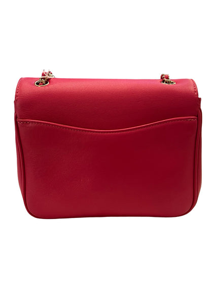 CHANEL Calfskin Embossed CC Flap Bag Shoulder Bag Fuchsia Gold Hardware Ch2297