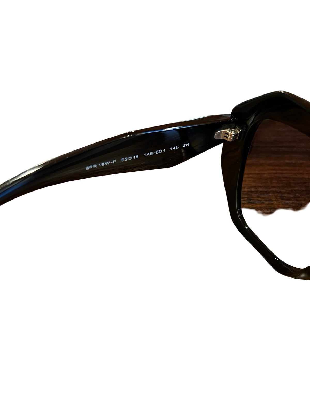 NJ Acetate SPR 16W-F Black (frame), Gradient Brown (lenses) Silver-tone Hardware Nj181