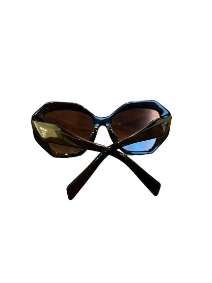 NJ Acetate SPR 16W-F Black (frame), Gradient Brown (lenses) Silver-tone Hardware Nj181