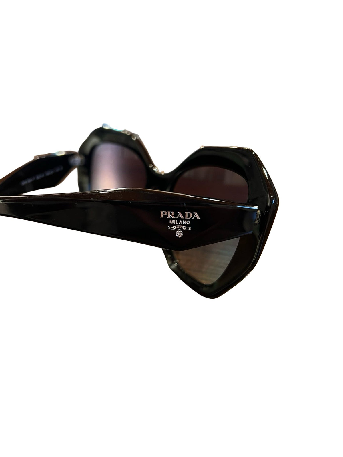 NJ Acetate SPR 16W-F Black (frame), Gradient Brown (lenses) Silver-tone Hardware Nj181