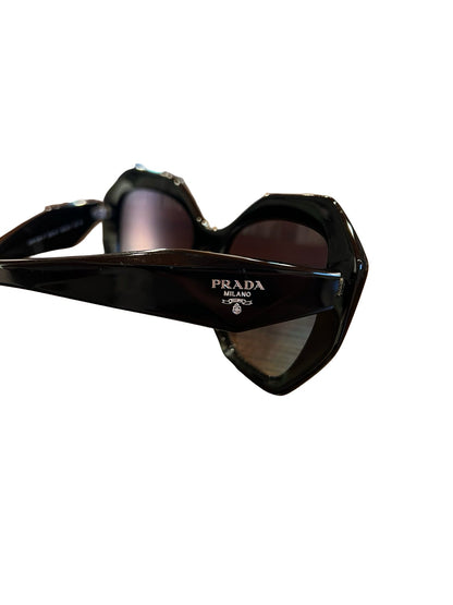 NJ Acetate SPR 16W-F Black (frame), Gradient Brown (lenses) Silver-tone Hardware Nj181