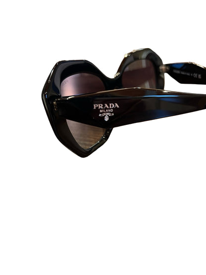 NJ Acetate SPR 16W-F Black (frame), Gradient Brown (lenses) Silver-tone Hardware Nj181