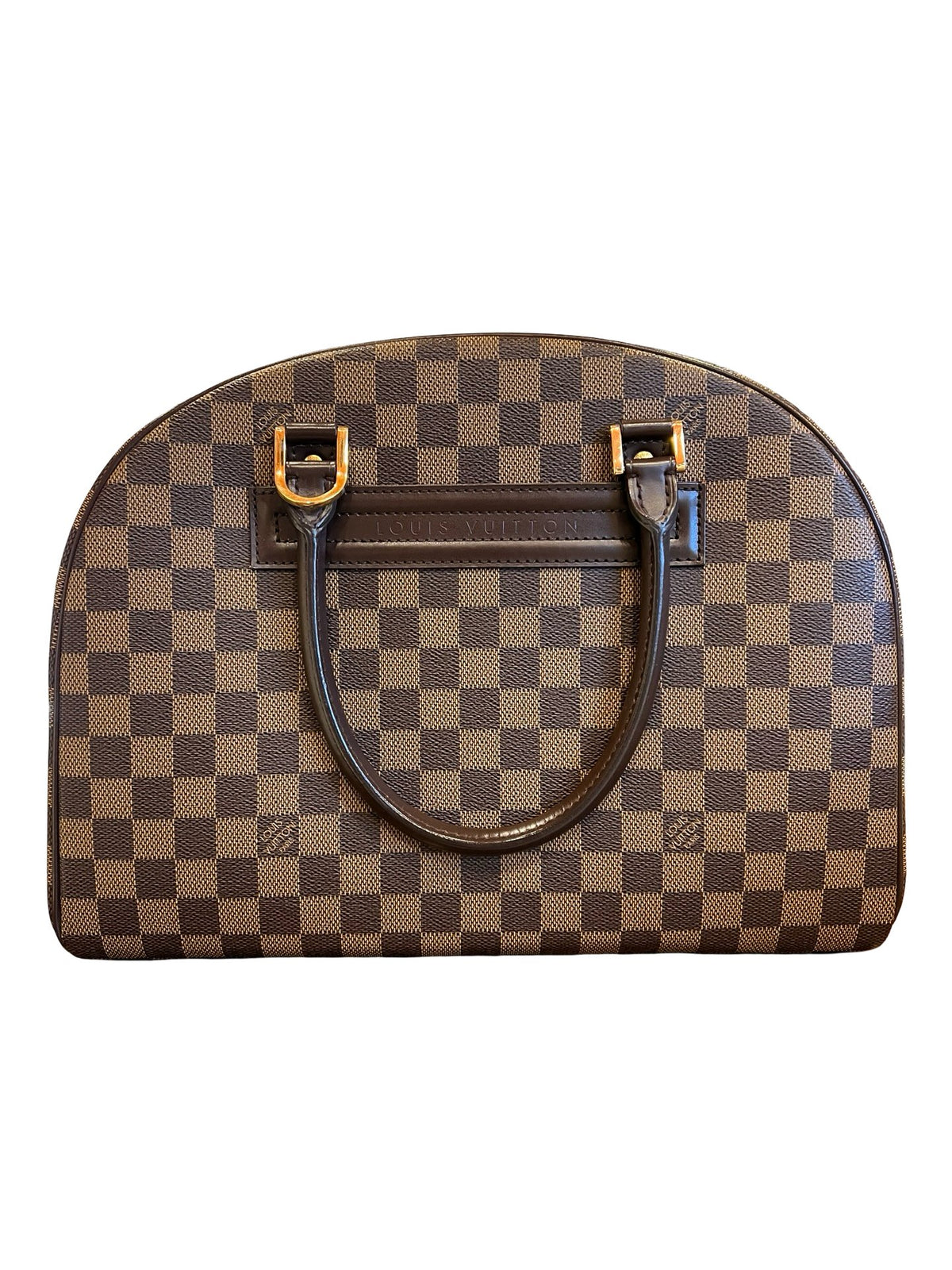 NJ Damier Ebene Nolita Handbag Brown Gold Hardware Nj191