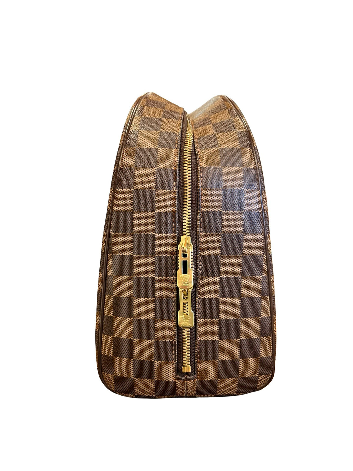 NJ Damier Ebene Nolita Handbag Brown Gold Hardware Nj191