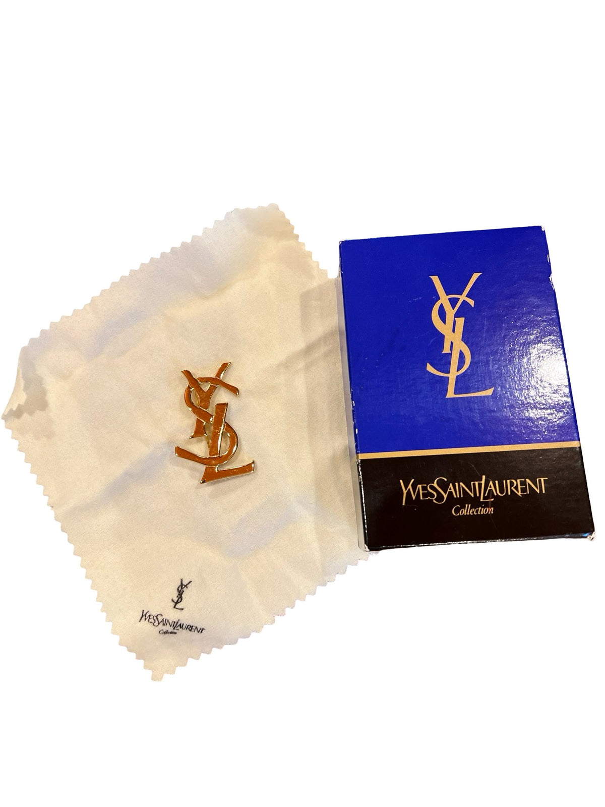 NJ Metal Monogram Brooch Brooch Gold Gold Hardware Nj190