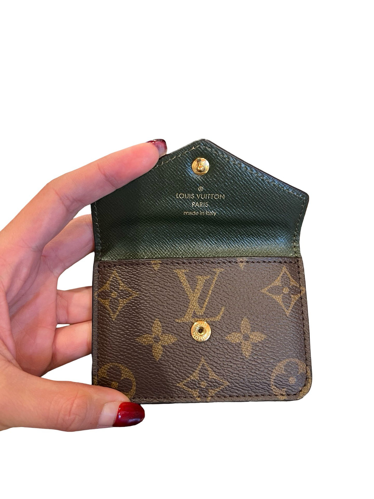 NJ Monogram Canvas Felicie Strap & Go Shoulder Bag Brown, Khaki Gold Hardware Nj189