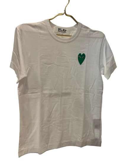NJ Cotton PLAY Heart Logo T-Shirt White Nj183