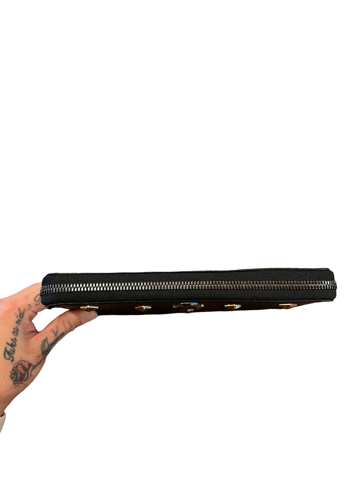 NJ Visetos Visetos Zip Around Wallet Wallet Black Mixed-tone Hardware Nj188