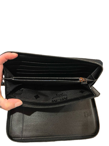 NJ Visetos Visetos Zip Around Wallet Wallet Black Mixed-tone Hardware Nj188