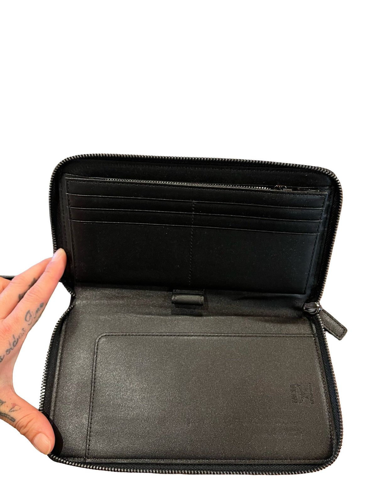 NJ Visetos Visetos Zip Around Wallet Wallet Black Mixed-tone Hardware Nj188