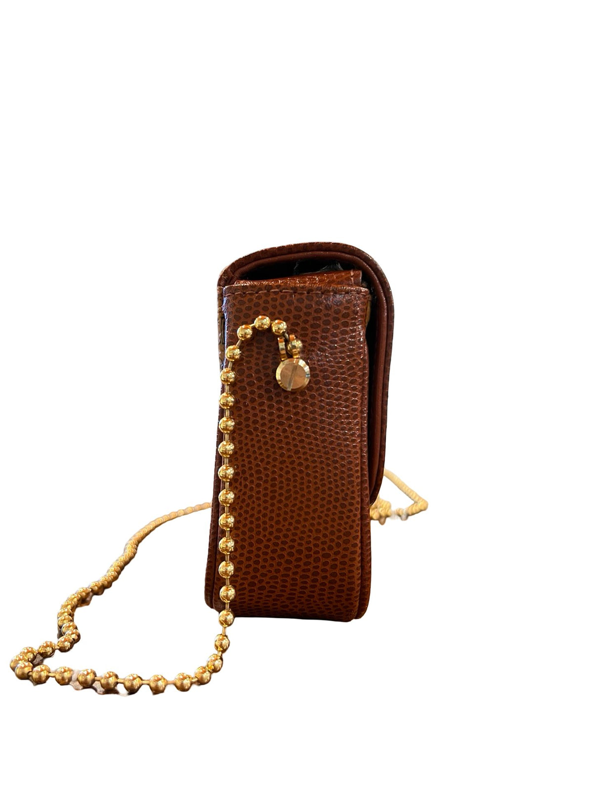 NJ Visetos Canvas Visetos Flap Crossbody Bag Crossbody Bag Cognac, Black Gold Hardware Nj184