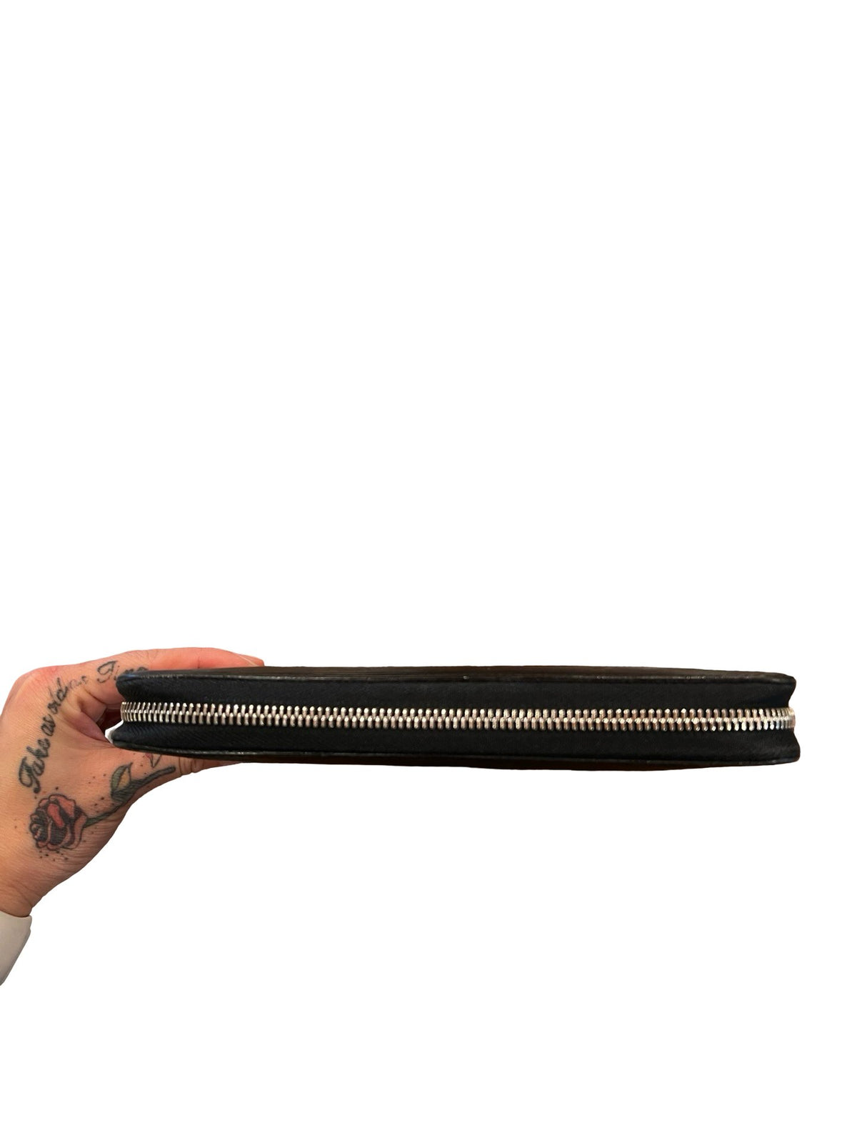 NJ Epi Zippy Wallet Wallet Black Silver Hardware Nj187