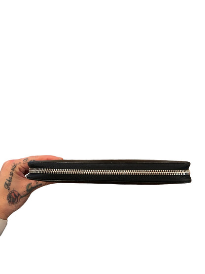 NJ Epi Zippy Wallet Wallet Black Silver Hardware Nj187