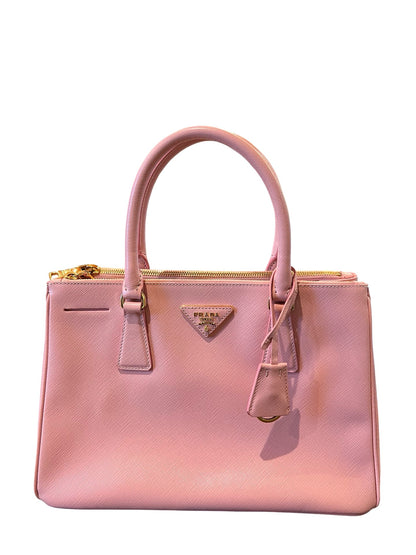 NJ Saffiano Galleria Bag Handbag Pink Gold Hardware Nj180