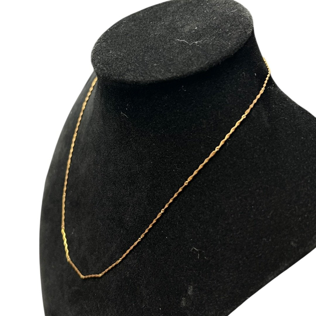 UNBRANDED Accessory 18K Gold Chain Necklace Gold Gold je53