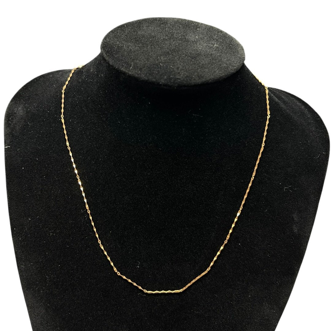 UNBRANDED Accessory 18K Gold Chain Necklace Gold Gold je53
