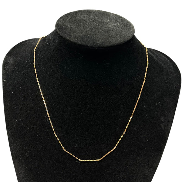 UNBRANDED Accessory 18K Gold Chain Necklace Gold Gold je53