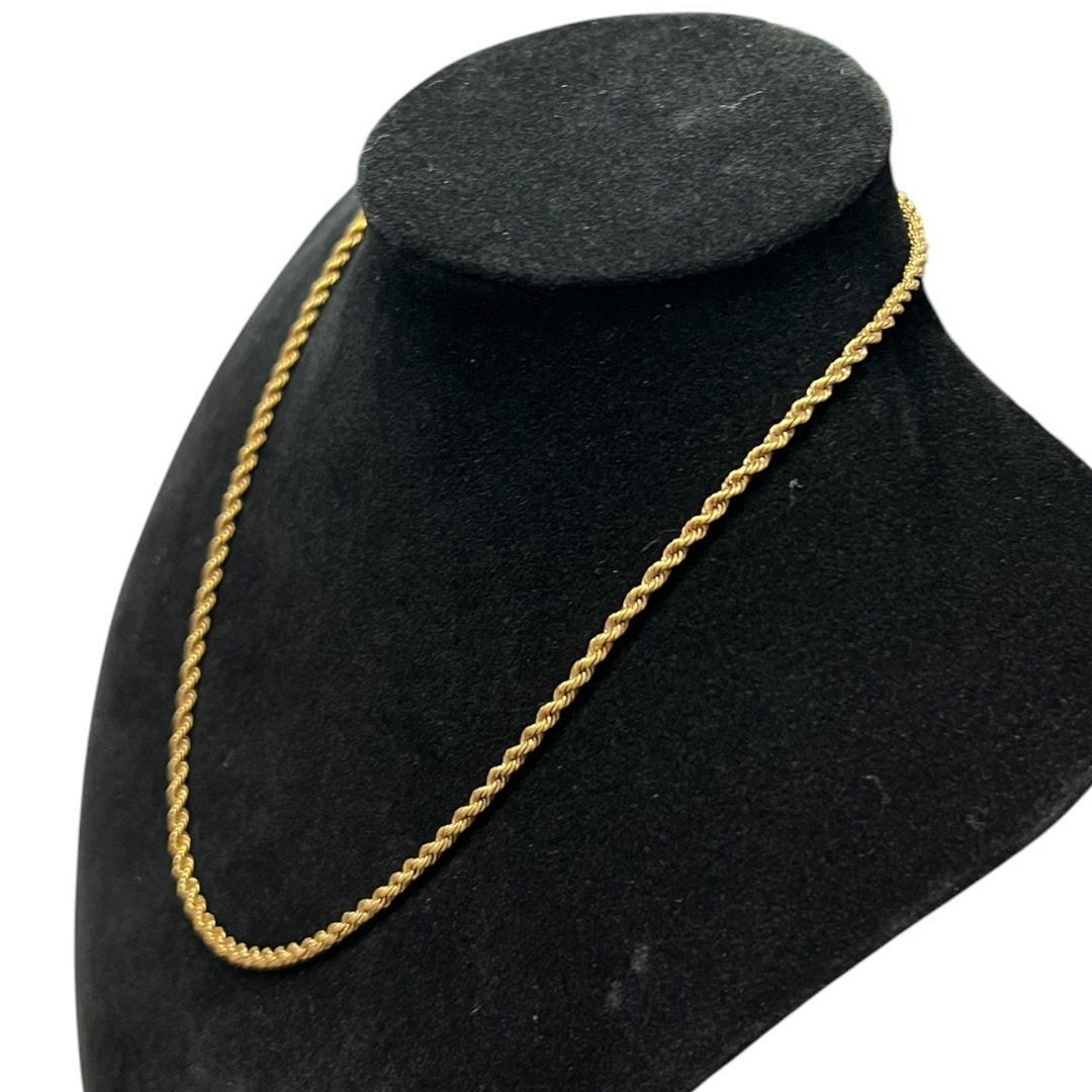 UNBRANDED Accessory Gold-tone Rope Chain Necklace Gold Gold-tone Hardware je48
