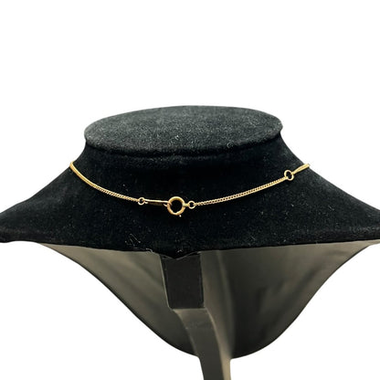 UNBRANDED Accessory 18K Yellow Gold Necklace Gold, Clear Gold Hardware je55