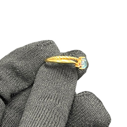 UNBRANDED Accessory Gold, Gemstones Ring Gold, Light Blue, Pink Gold Hardware je43