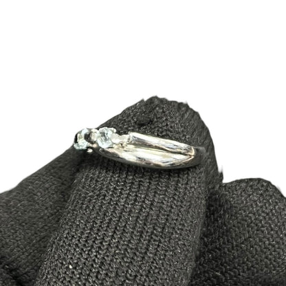 UNBRANDED Accessory Platinum, Aquamarine Ring Silver, Light Blue Silver Hardware je39