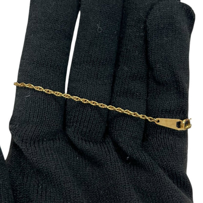 YVES SAINT LAURENT K18 Gold YSL Logo Chain Bracelet Gold Gold Hardware je50