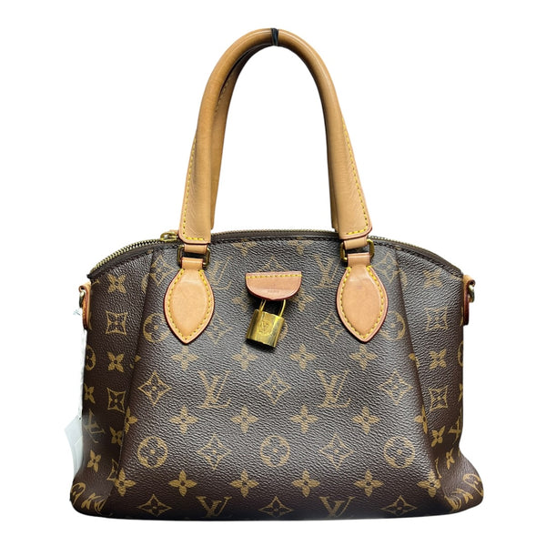 LOUIS VUITTON Monogram Turenne PM Handbag Monogram Brown, Natural Gold Hardware LO2294