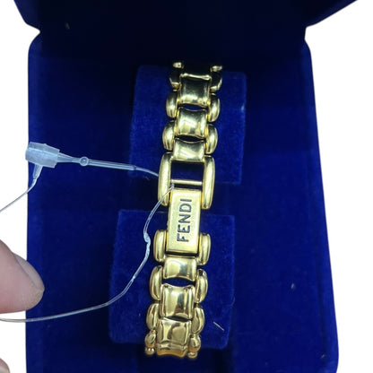FENDI Gold-tone Metal, MOP Orologi Watch Gold, Mother-of-pearl Gold Hardware FE275