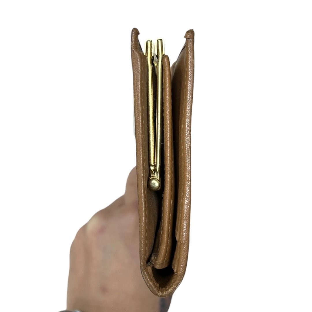 CELINE Macadam Canvas, Leather Macadam Triomphe Bi-fold Long Wallet Wallet Brown, Tan Gold Hardware Ce255