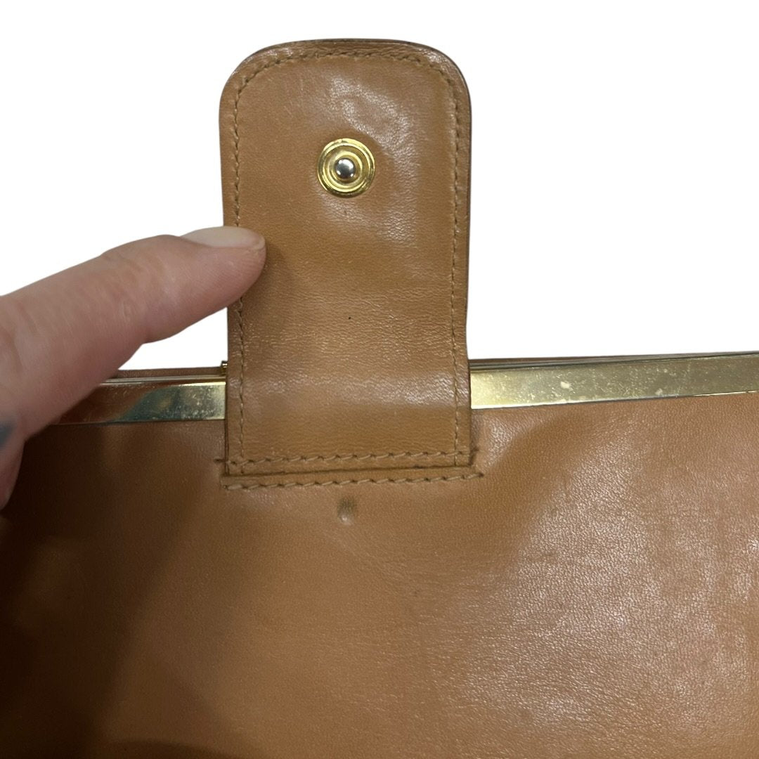 CELINE Macadam Canvas, Leather Macadam Triomphe Bi-fold Long Wallet Wallet Brown, Tan Gold Hardware Ce255