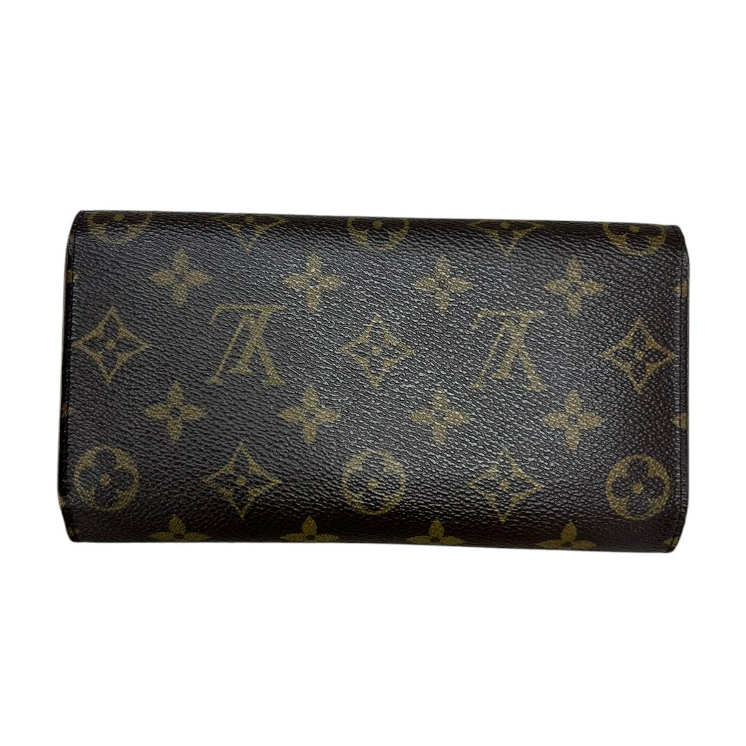 LOUIS VUITTON Monogram Portefeuille Sarah Wallet Brown Gold Hardware LO2174
