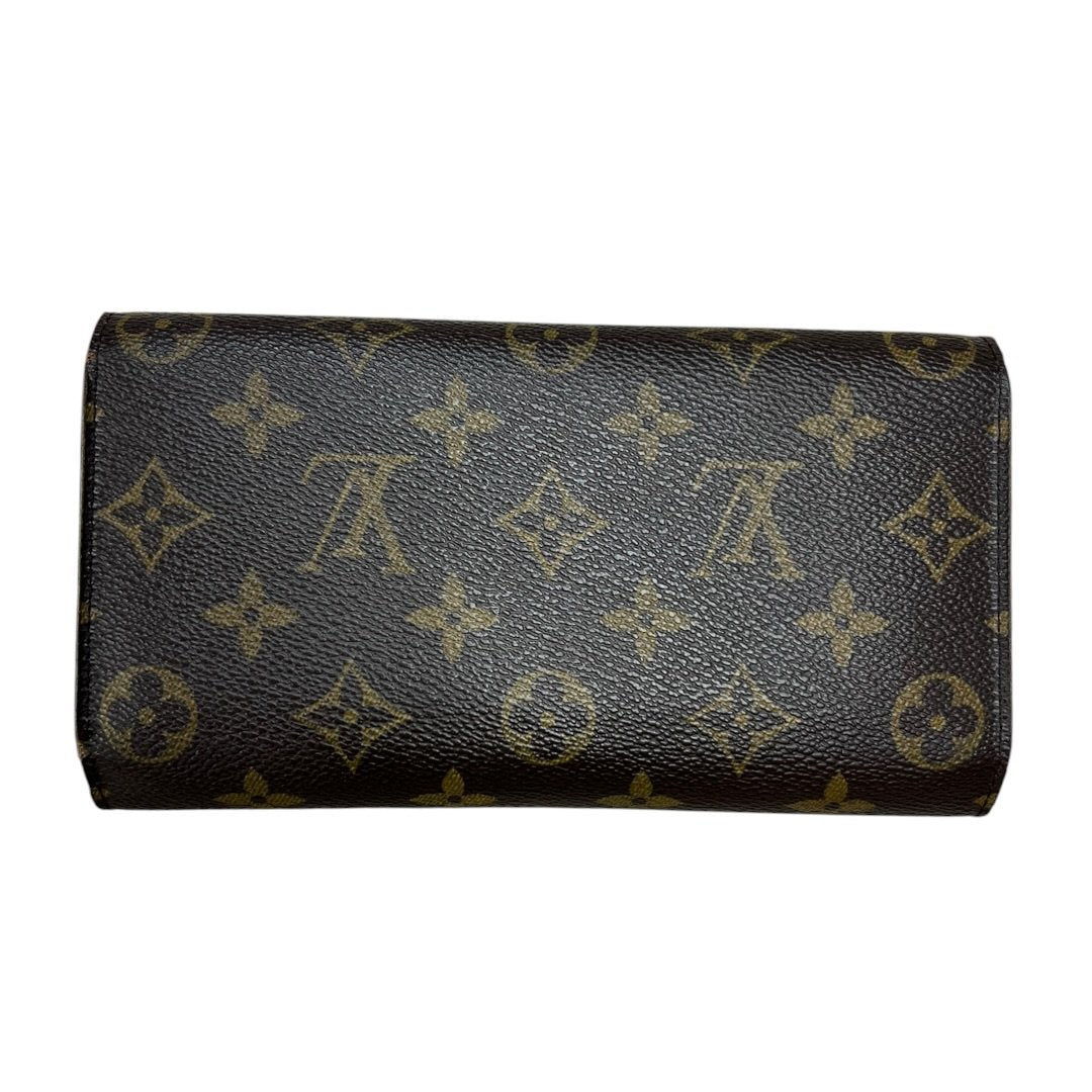 LOUIS VUITTON Monogram Portefeuille Sarah Wallet Brown Gold Hardware LO2174