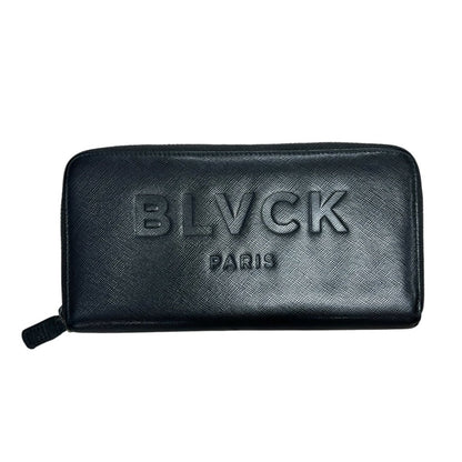 BLVCK PARIS Saffiano Wallet Black Silver Hardware Ot12